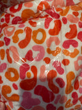 Orange and pink leopard Plush blanket 42x54