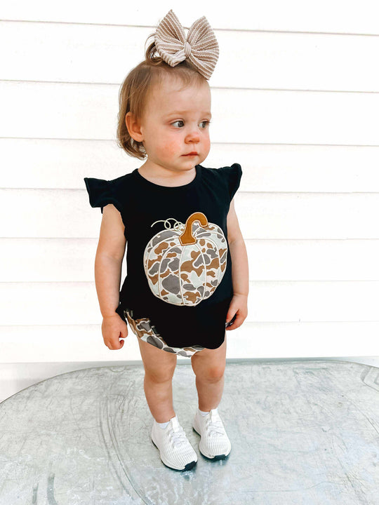 Camo pumpkin bloomer set