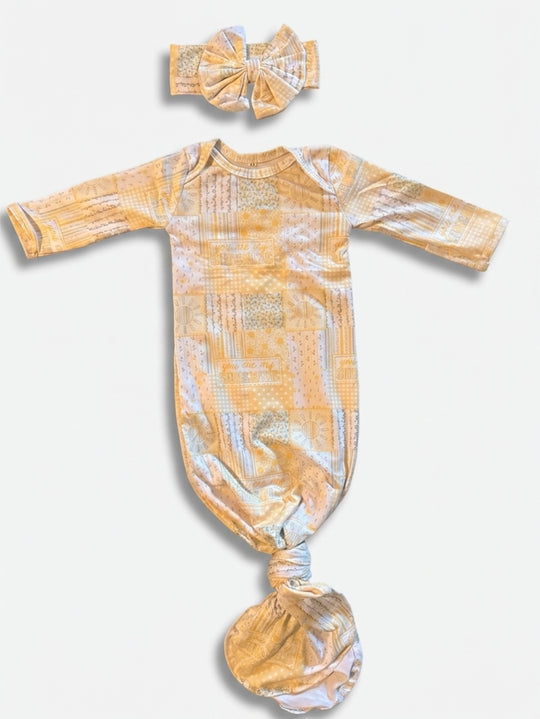 You are my sunshine gown and headband set