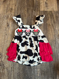 Cow appliqué romper