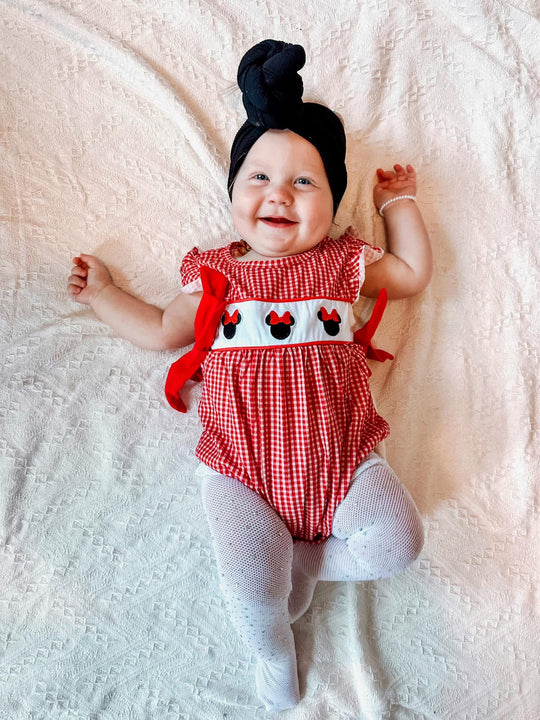 Red embroidery romper