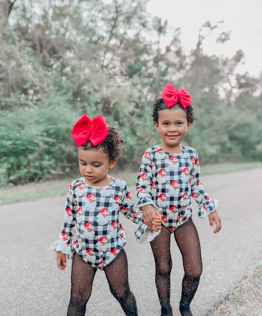 Plaid Santa bell leo