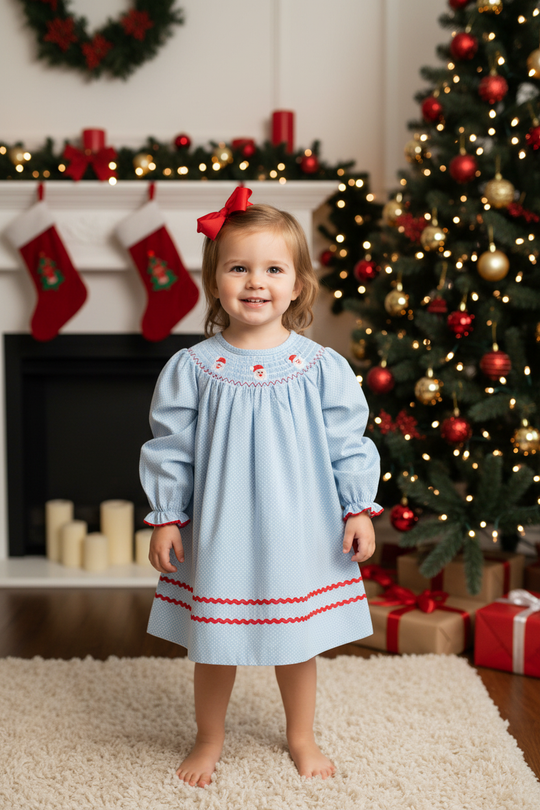 Smocked Santa Dress