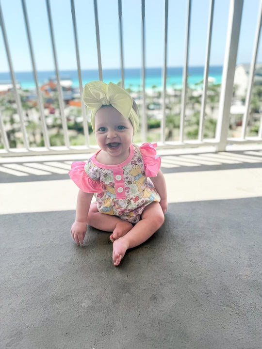 Rainbow bear flutter romper