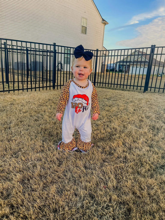 White Ho ho ho Romper