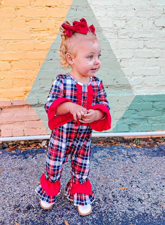 Red Plaid Romper