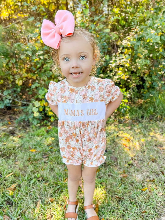 Mamas girl pumpkin Romper