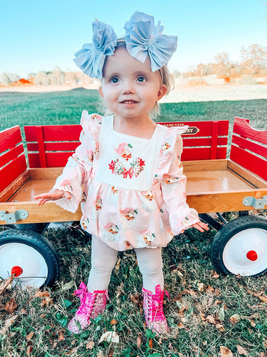 Pink vintage Santa romper