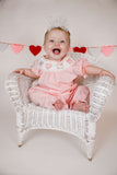 Valentine’s letters smocked romper