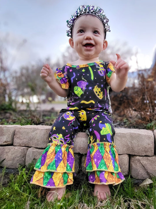 Midnight mardi romper