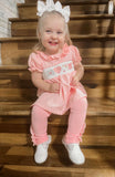 Smocked valentine letters Set