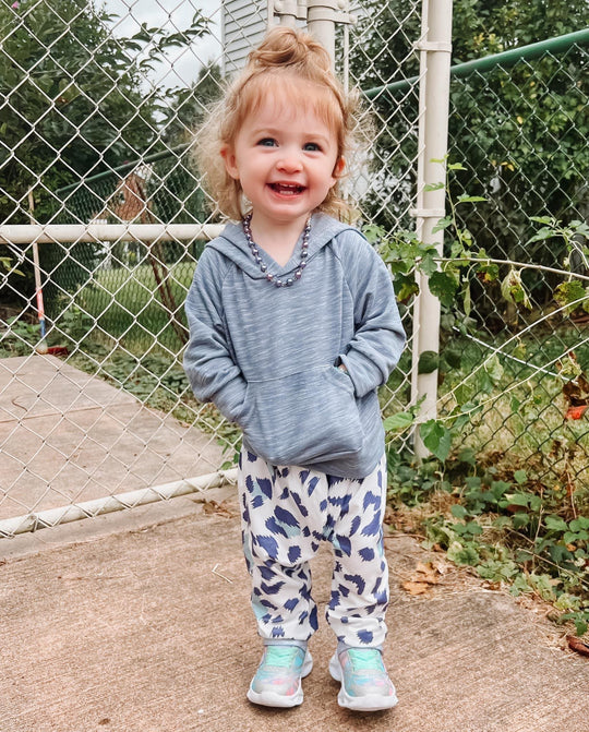 Purple Leopard Hoodie Set