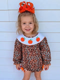 Leopard pumpkins - Girl romper