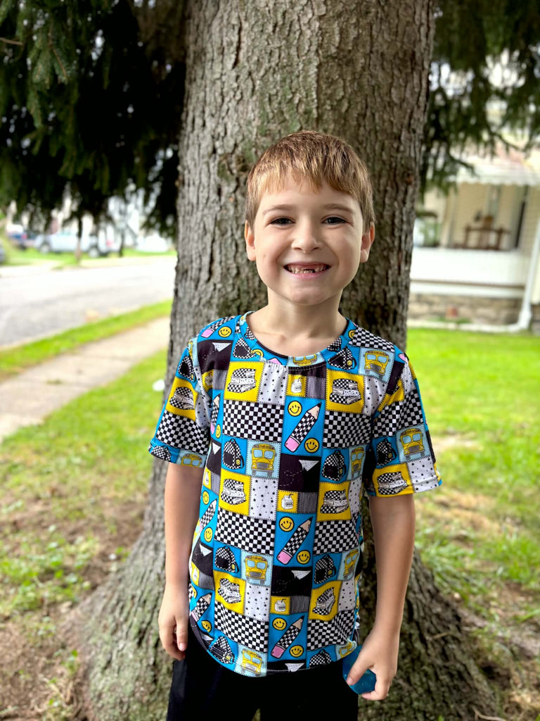 Checkered school set