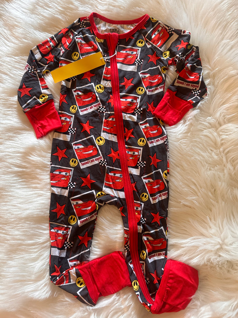 Cars character bamboo zip 12/18 M