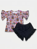 PRE order ships week of 10/12 halloween frames ruffle set