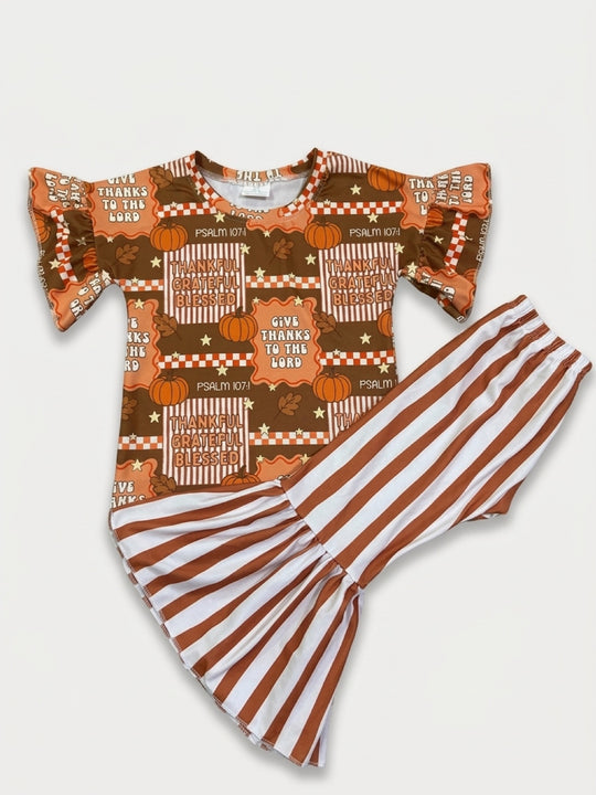 PRE order ships week of 10/12 Psalm 107:1 ruffle bell set