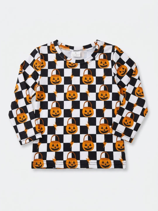 PRE order ships week of 10/12 long sleeve Halloween bucket top