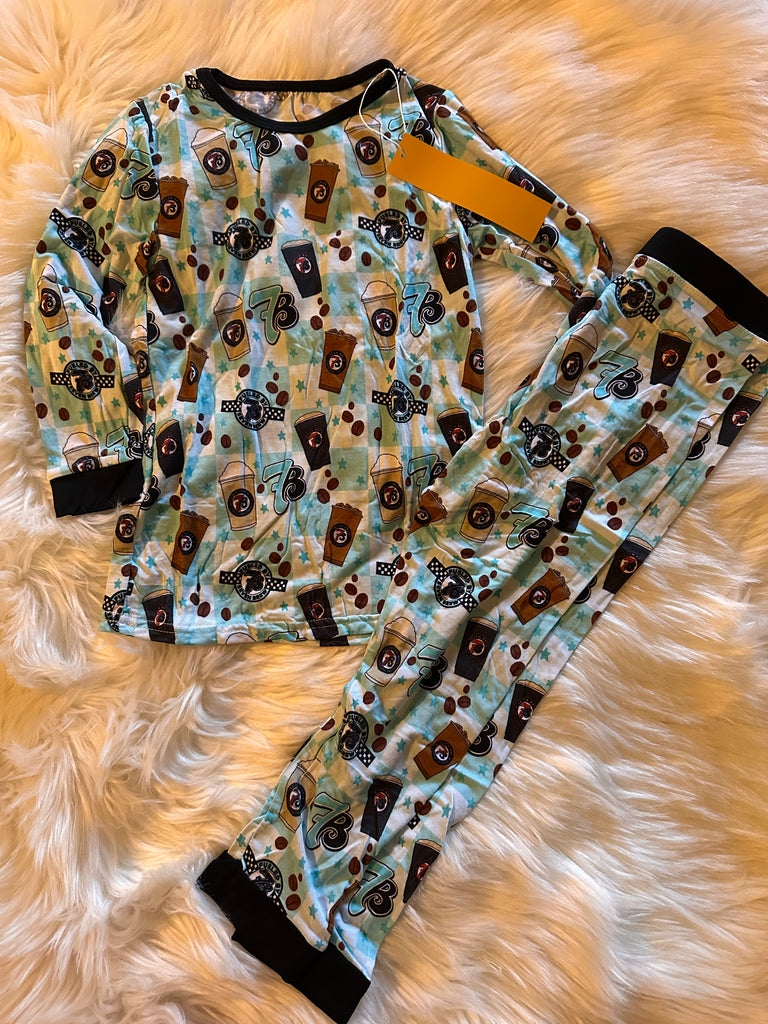 Blue coffee two piece bamboo 4t