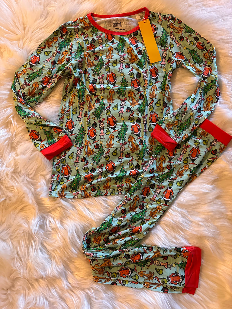 Green Christmas character two piece bamboo 7/8