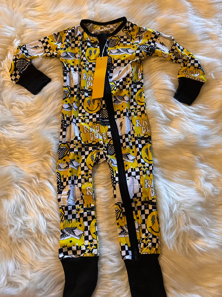 Rad dude bamboo zip 6/12M