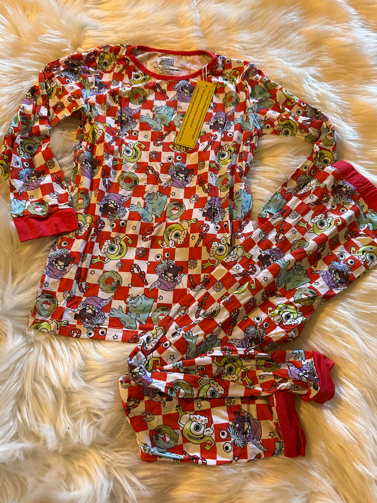 Monsters Christmas two piece bamboo 5/6