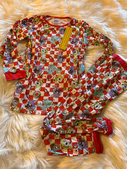 Monsters Christmas two piece bamboo 5/6