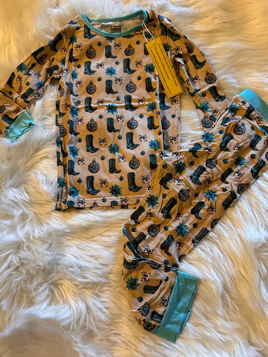 Western Christmas two piece bamboo 3T