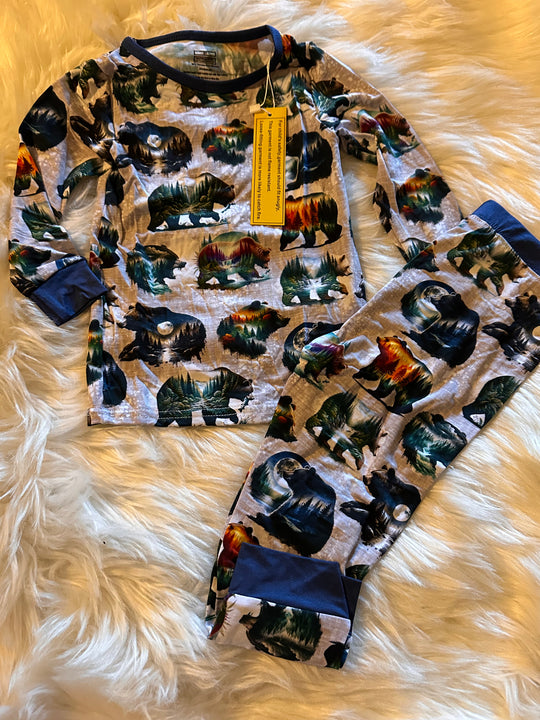 Bears two piece bamboo 2T