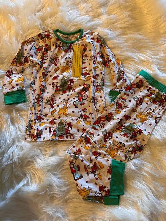 Character Christmas two piece bamboo 3T