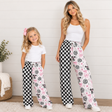 PRE ORDER CLOSES 10/15 Mommy and me Split print pants - Milk silk- NYE TAT 6/7 WEEKS order seperate from RTS!!