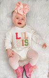 Lil sis French knot bubble romper