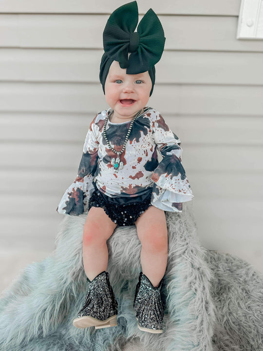 Cow Print Velvet Leo