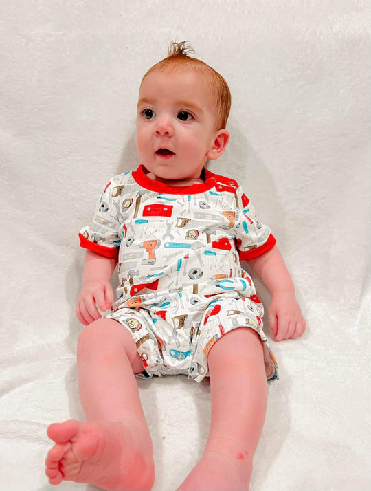 Clover Cottage tool time romper