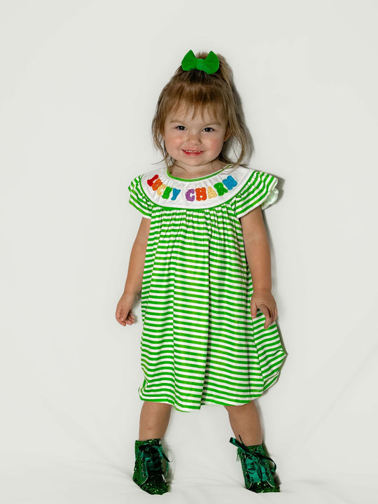 Lucky charm french knot dress