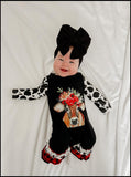 Black Cow floral romper