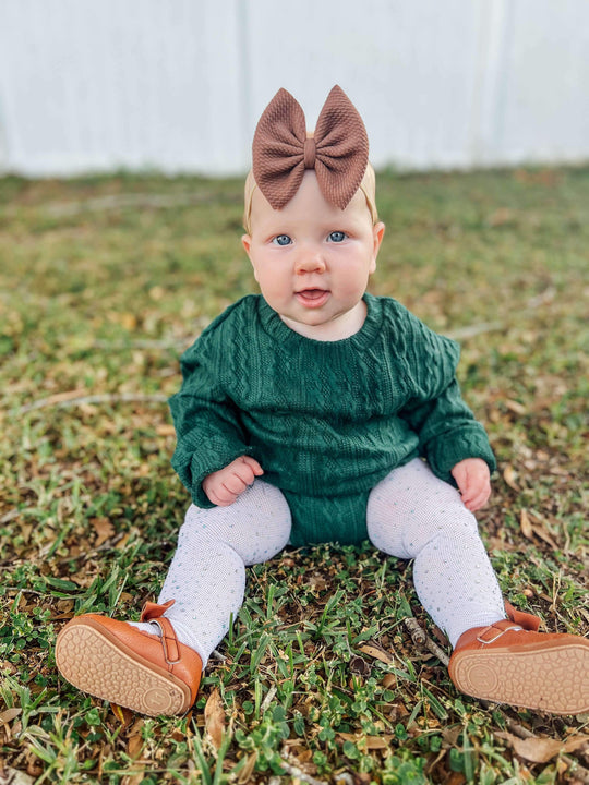 Green sweater romper