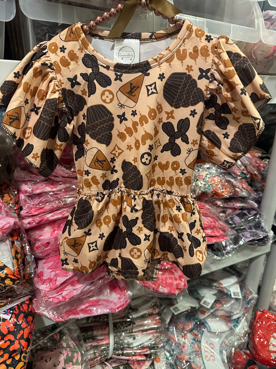 Two boujee birthday skirted romper