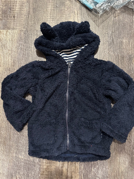 Navy Teddy zip