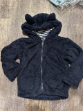 Navy Teddy zip