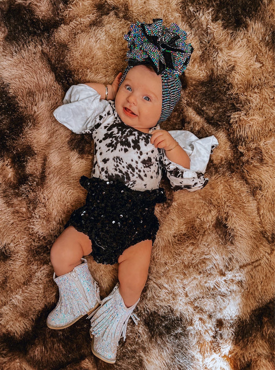 RESTOCK black Sequin Bloomies