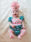 Child of god floral embroidery romper