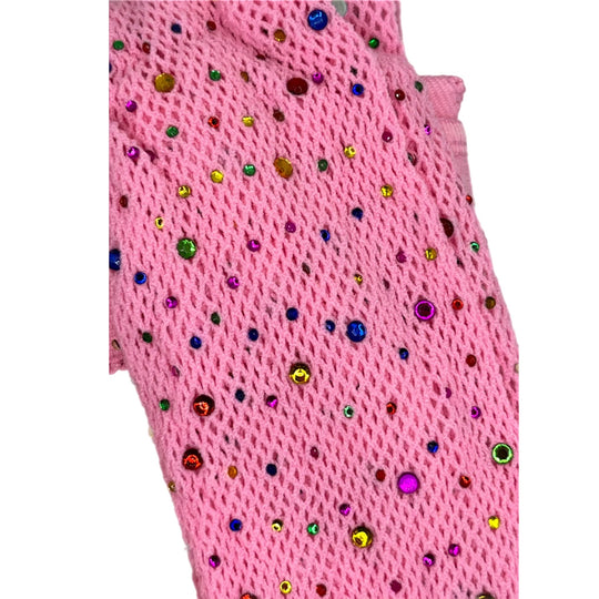 Multi bling tights- light pink