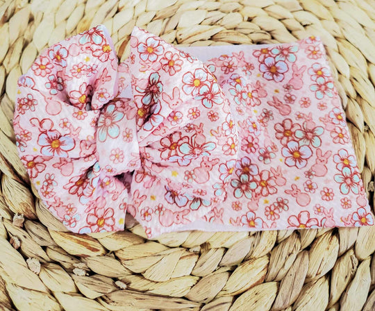 Floral bunny messy wrap