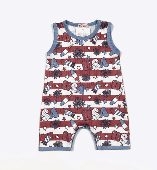 Clover Cottage USA boy romper