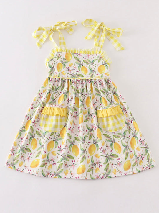 Lemon ruffle Dress
