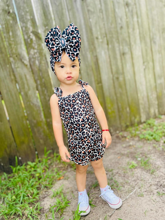 Leopard ribbed lounge set