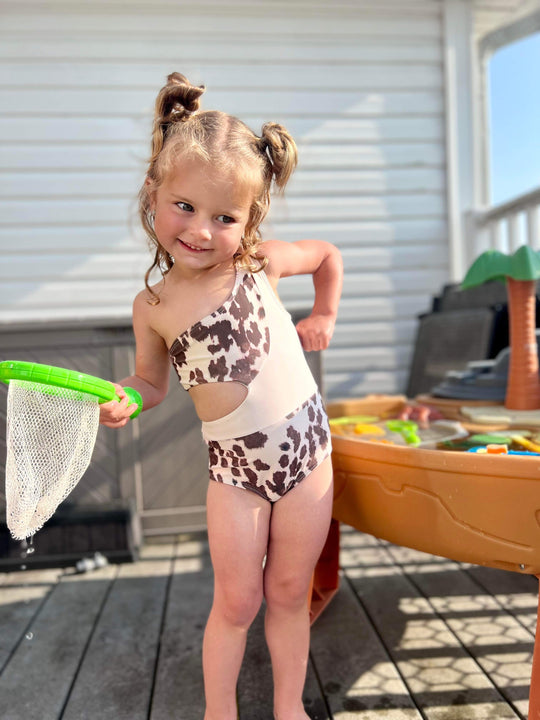 Cow spotted swimsuit
