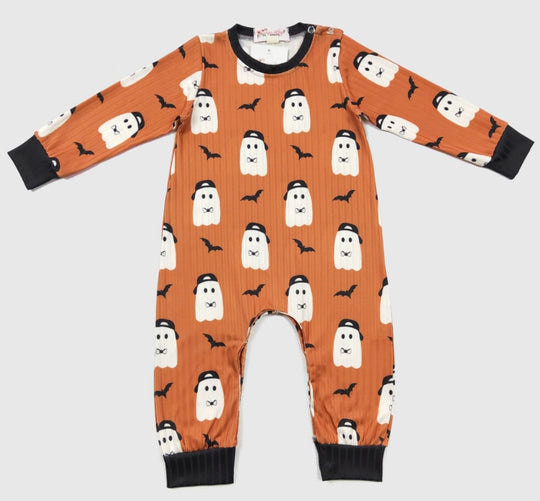 Clover Cottage boy ghost romper