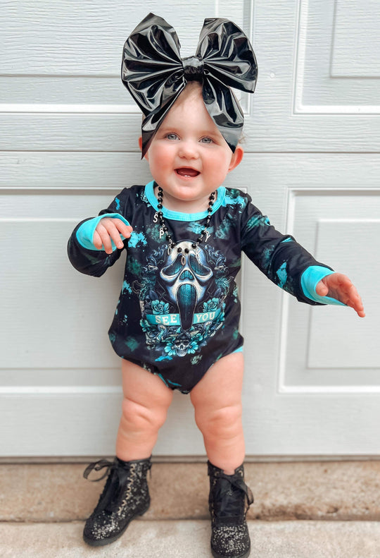 Blue ghost romper
